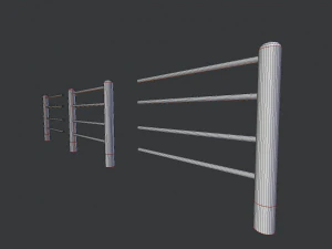 seamless road fences 3D Model