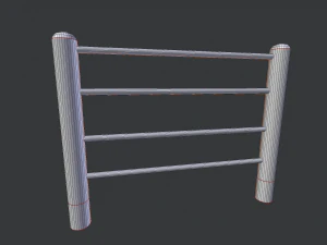 seamless road fences 3D Model