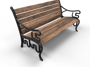 park bench 3Dモデル
