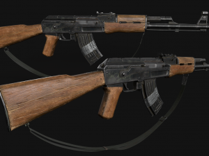 ak-47 game ready 3D Model