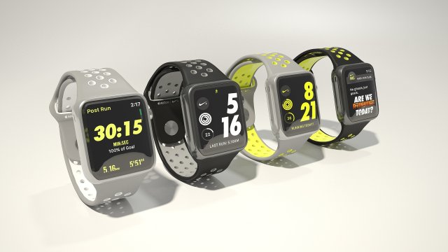 apple watch nike plus Modelo 3D .c4d .max .obj .3ds .fbx .stl .blend 