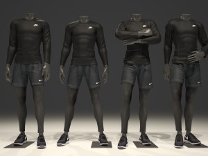 male mannequin nike pack 1 Model 3D