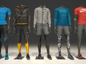 male mannequin nike pack 1 Model 3D