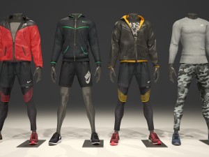 male mannequin nike pack 1 Model 3D