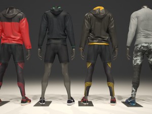 male mannequin nike pack 1 Model 3D
