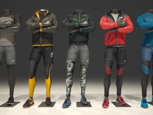 male mannequin nike pack 1 Model 3D