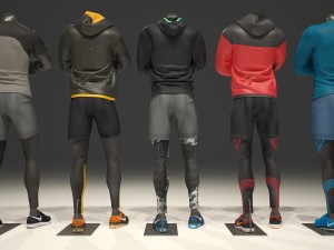 male mannequin nike pack 1 Model 3D