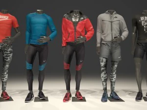 male mannequin nike pack 1 3D Model