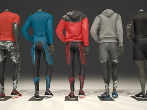 male mannequin nike pack 1 3D Model