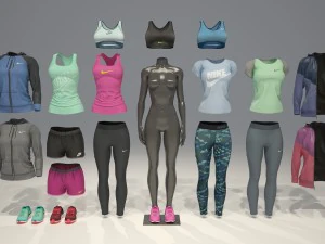 female mannequin nike pack 1 3D Model