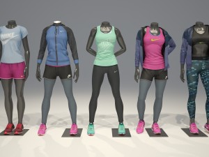 female mannequin nike pack 1 Model 3D