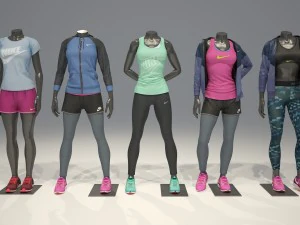 female mannequin nike pack 1 3D Model