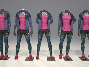 female mannequin nike pack 1 Model 3D