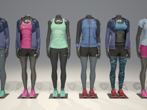 female mannequin nike pack 1 Model 3D