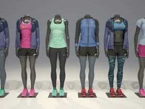 female mannequin nike pack 1 3D Model