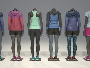 female mannequin nike pack 1 3D Model