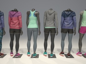 female mannequin nike pack 1 Model 3D