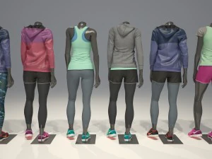 female mannequin nike pack 1 3D Model