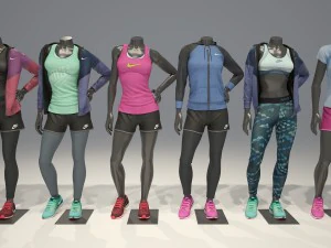 female mannequin nike pack 1 3D Model