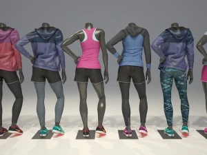 female mannequin nike pack 1 3D Model