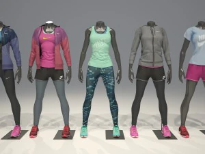 female mannequin nike pack 1 3D Model