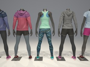 female mannequin nike pack 1 Model 3D