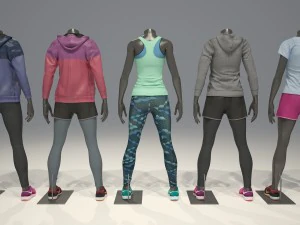 female mannequin nike pack 1 3D Model