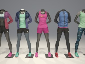 female mannequin nike pack 1 Model 3D