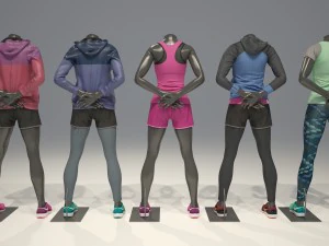 female mannequin nike pack 1 3D Model