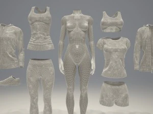 female mannequin nike pack 1 3D Model