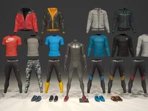 male mannequin nike pack 2 3D Model