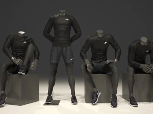 male mannequin nike pack 2 3D Model
