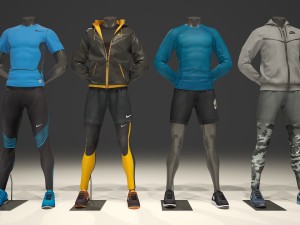 male mannequin nike pack 2 Modelo 3D