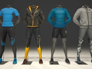 male mannequin nike pack 2 3D Model