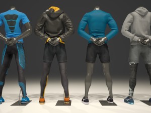 male mannequin nike pack 2 Modelo 3D