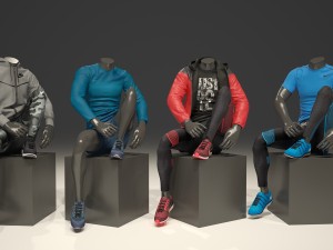 male mannequin nike pack 2 Modelo 3D