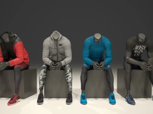 male mannequin nike pack 2 3D Model