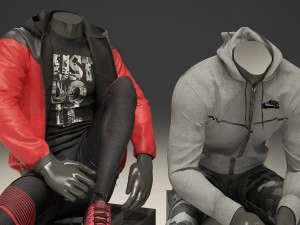 male mannequin nike pack 2 3D Model