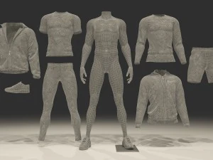 male mannequin nike pack 2 3D Model