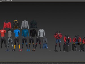 male mannequin nike pack 2 Modelo 3D