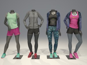 female mannequin nike pack 2 3D-Modell