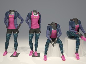 female mannequin nike pack 3 3D-Modell