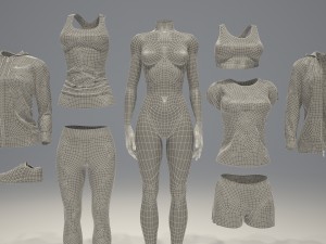 female mannequin nike pack 3 3D-Modell