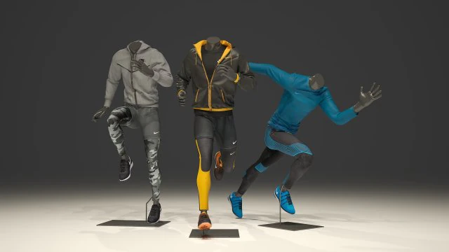 male mannequin nike pack 3 3D Model .c4d .max .obj .3ds .fbx .stl .blend 