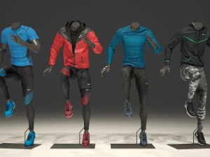 male mannequin nike pack 3 3D Model