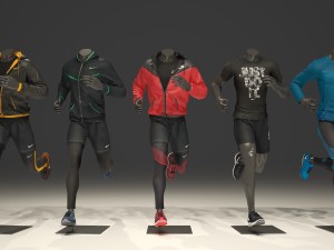 male mannequin nike pack 3 Modello 3D