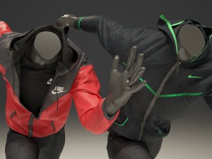 male mannequin nike pack 3 Modello 3D