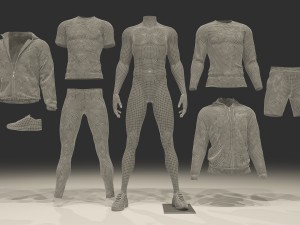 male mannequin nike pack 3 Modello 3D