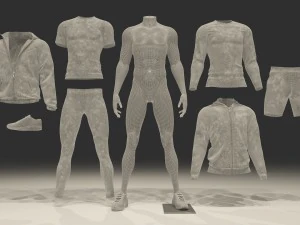 male mannequin nike pack 3 3D Model