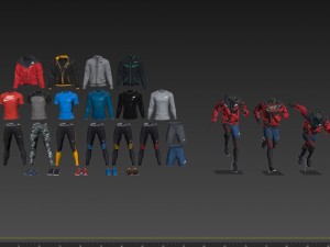 male mannequin nike pack 3 Modello 3D
